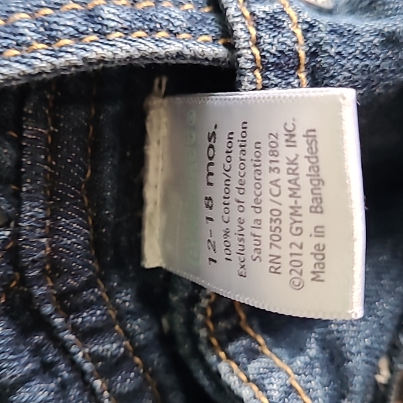Gymboree jeans Gymboree overalls. Size 12-18 months - Picture 6 of 7